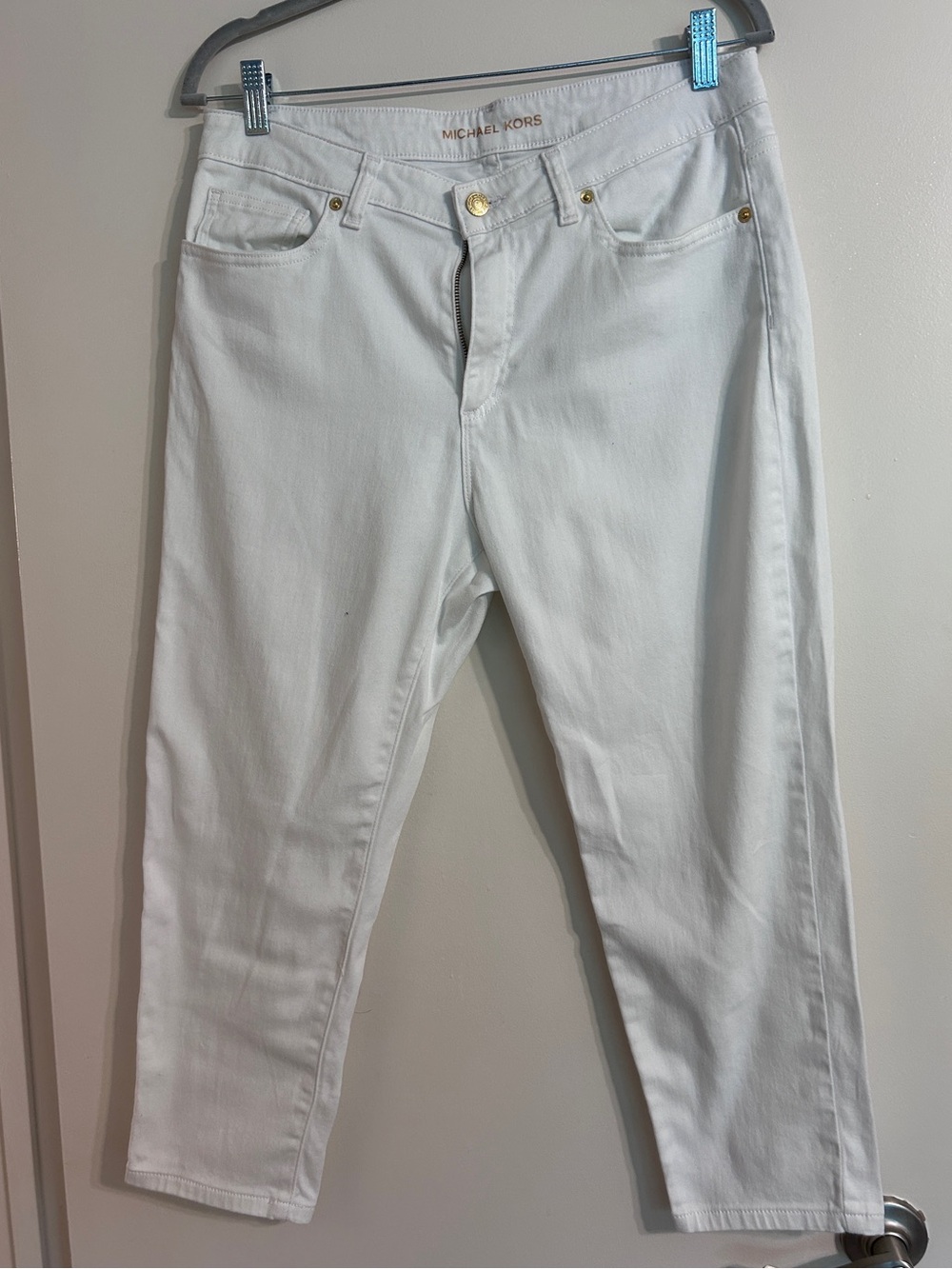 Michael Kors White Cropped Women's Jeans - Slim Straight